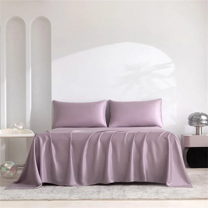 Home 100% Bamboo Flat Sheet 1Pc Luxury Soft Bed Sheet Cover Single Double King Queen Size Bed Sheets Silky (Pillowcase Need Buy)