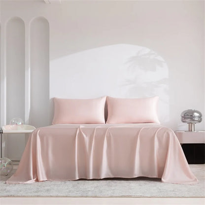 Home 100% Bamboo Flat Sheet 1Pc Luxury Soft Bed Sheet Cover Single Double King Queen Size Bed Sheets Silky (Pillowcase Need Buy)
