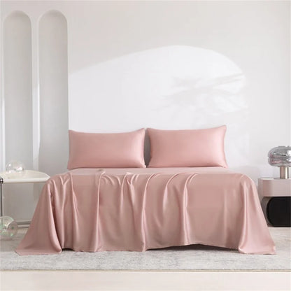 Home 100% Bamboo Flat Sheet 1Pc Luxury Soft Bed Sheet Cover Single Double King Queen Size Bed Sheets Silky (Pillowcase Need Buy)